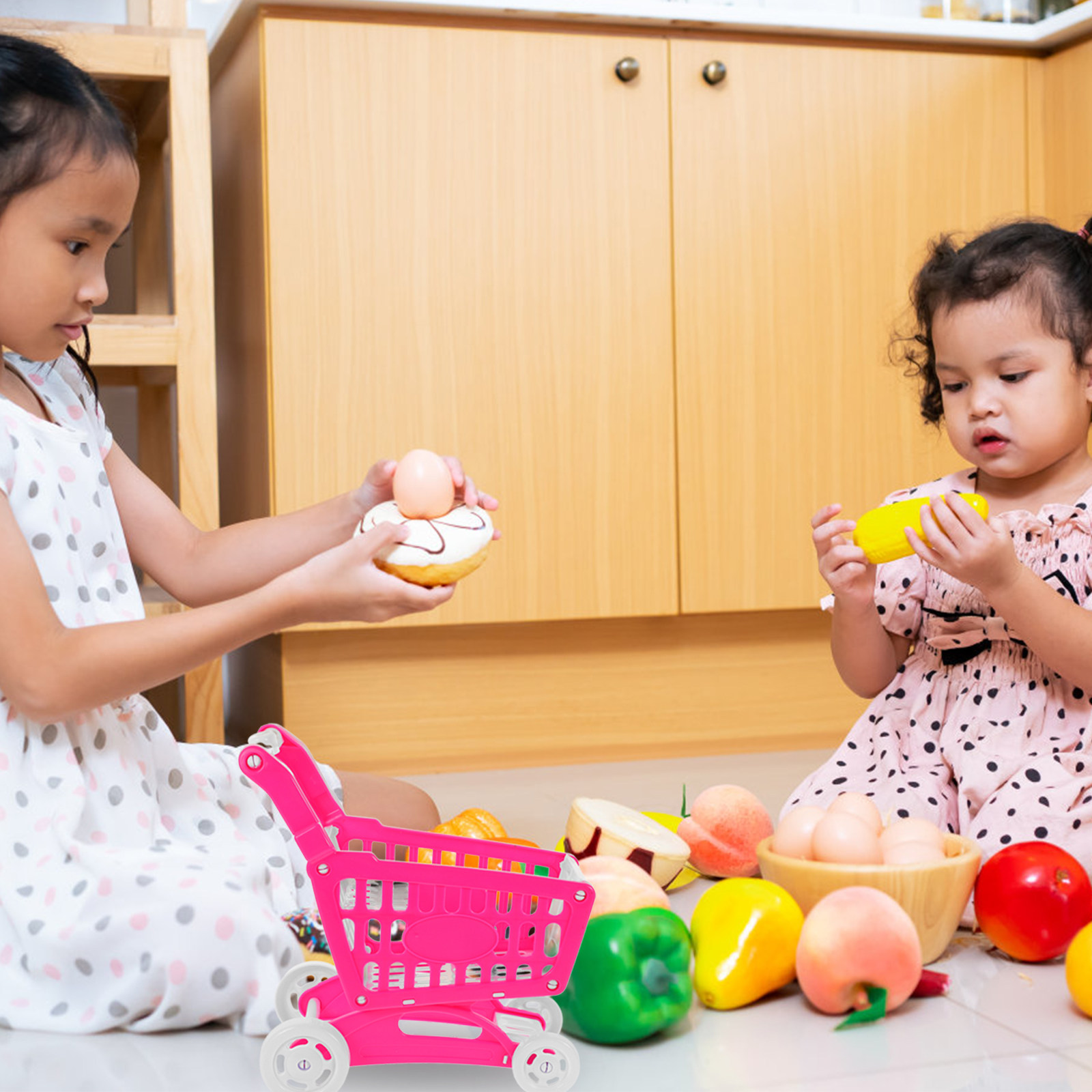 Pink Mini Shopping Cart for Ki - Kids Indoor Outdoor Cart incelemesi ve fiyatı