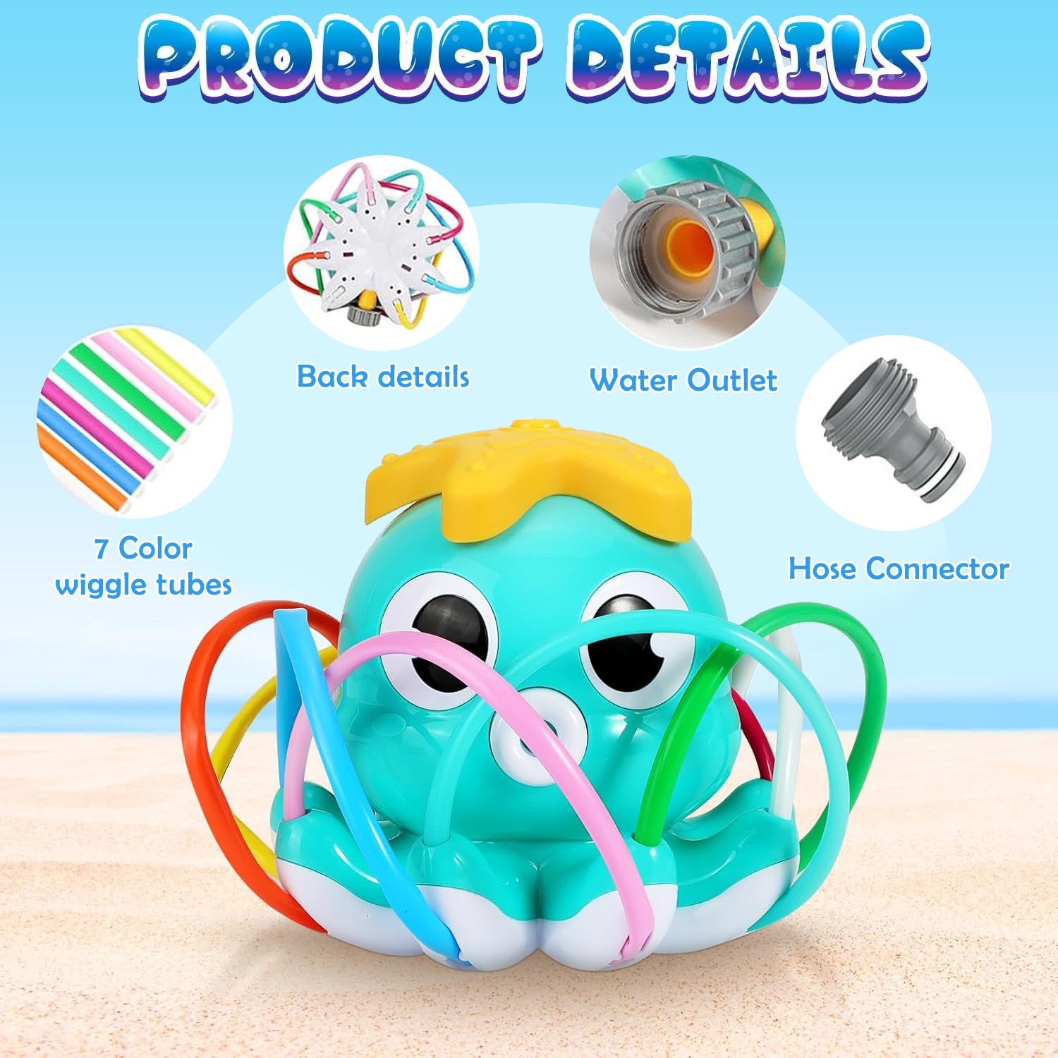 Octopus Sprinkler Water Spray  - Kids Outdoor Yard Tools incelemesi ve fiyatı