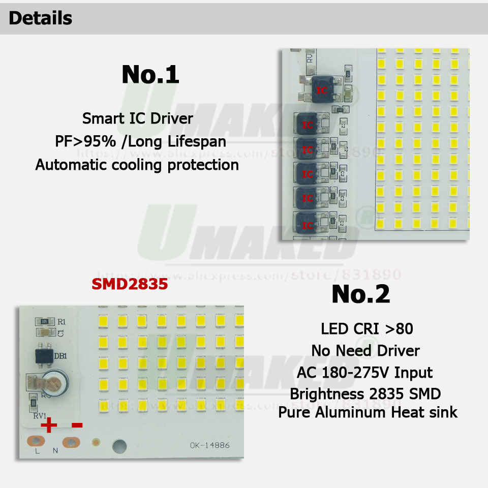 AC220V LED PCB 20W 30W 50W 100 - Balance Beam Outdoor incelemesi ve fiyatı