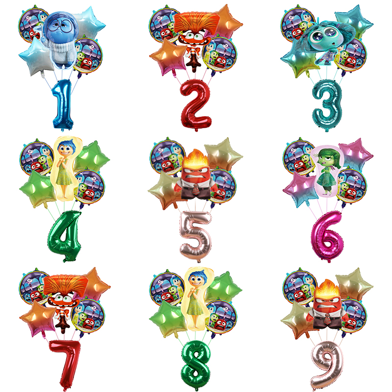 6pcs New Inside Out2 Balloons  - Outdoor Kids In An Indoor World incelemesi ve fiyatı