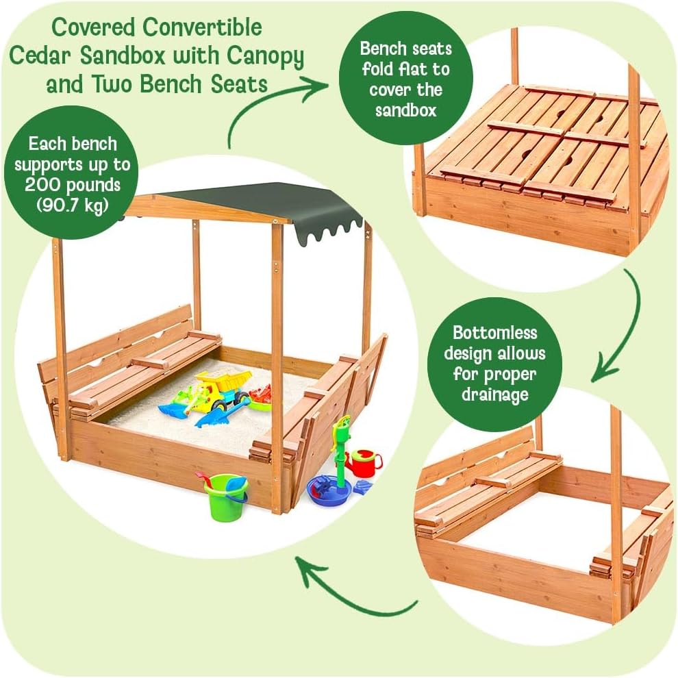 Badger Basket Sandbox for Kids - Kids Outdoor Seating incelemesi ve fiyatı