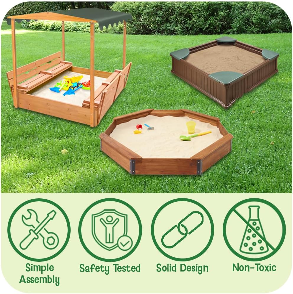 Badger Basket Sandbox for Kids - Kids Outdoor Seating incelemesi ve fiyatı