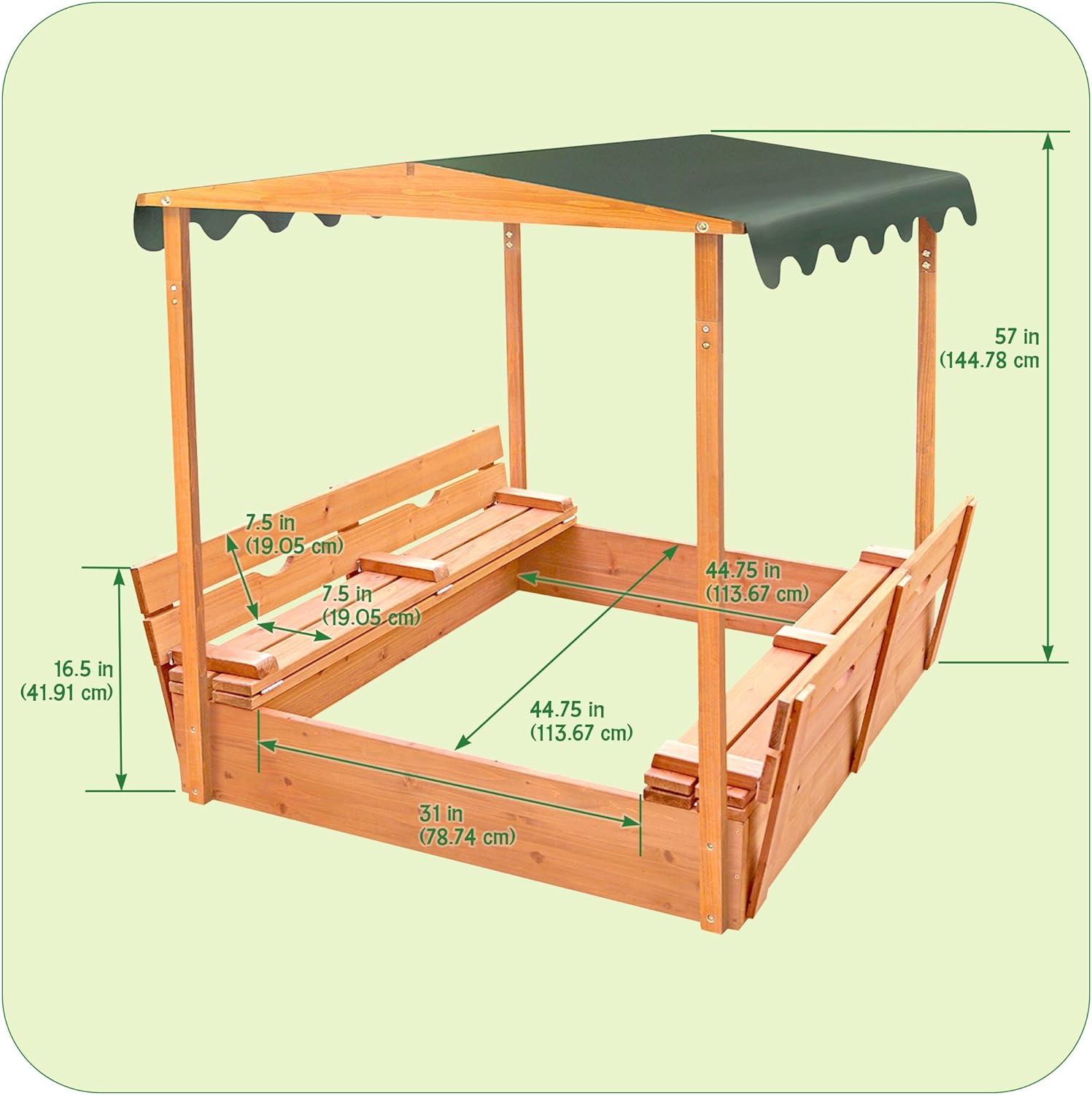 Badger Basket Sandbox for Kids - Kids Outdoor Seating incelemesi ve fiyatı