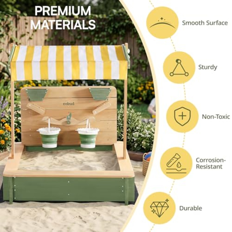 Outdoor sandbox for kids: wood - Kids Outdoor Seating incelemesi ve fiyatı