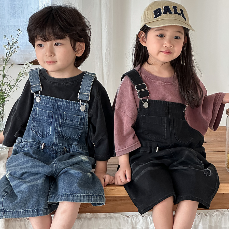 2026 Summer Unisex Kids Denim  - Kids Outdoor Overalls incelemesi ve fiyatı
