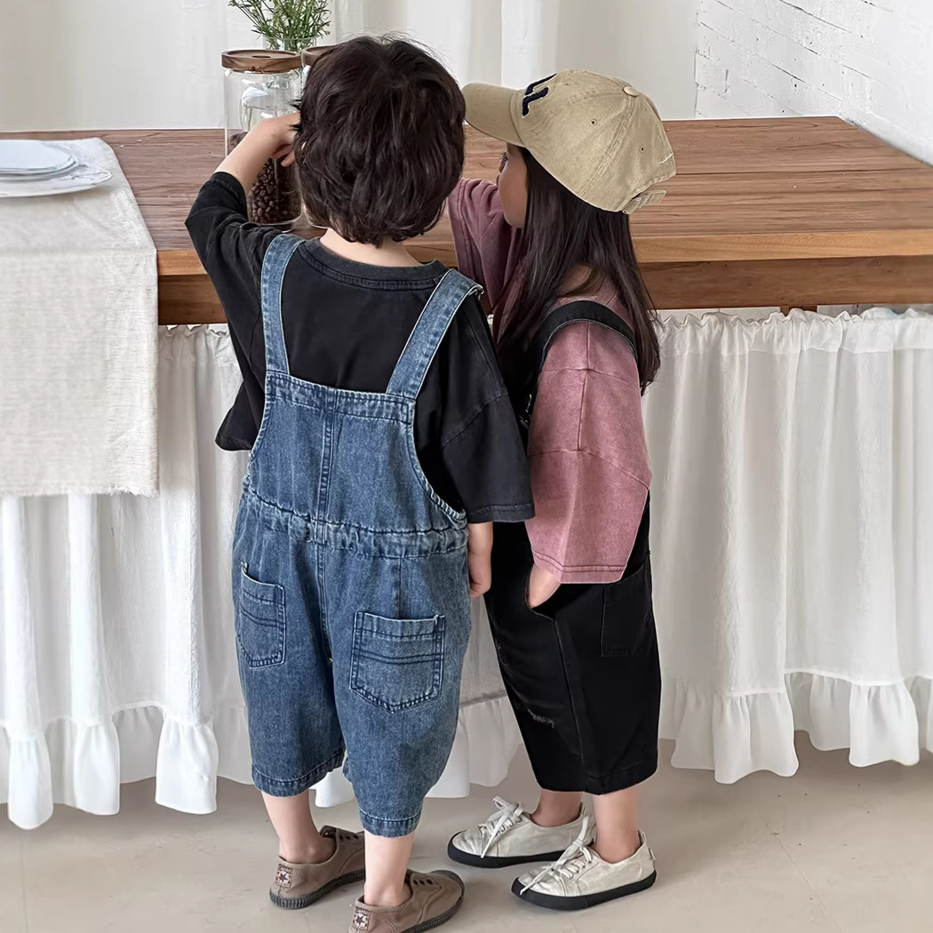 2026 Summer Unisex Kids Denim  - Kids Outdoor Overalls incelemesi ve fiyatı