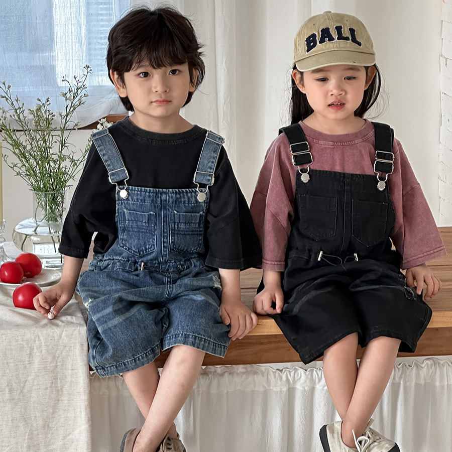 2026 Summer Unisex Kids Denim  - Kids Outdoor Overalls incelemesi ve fiyatı