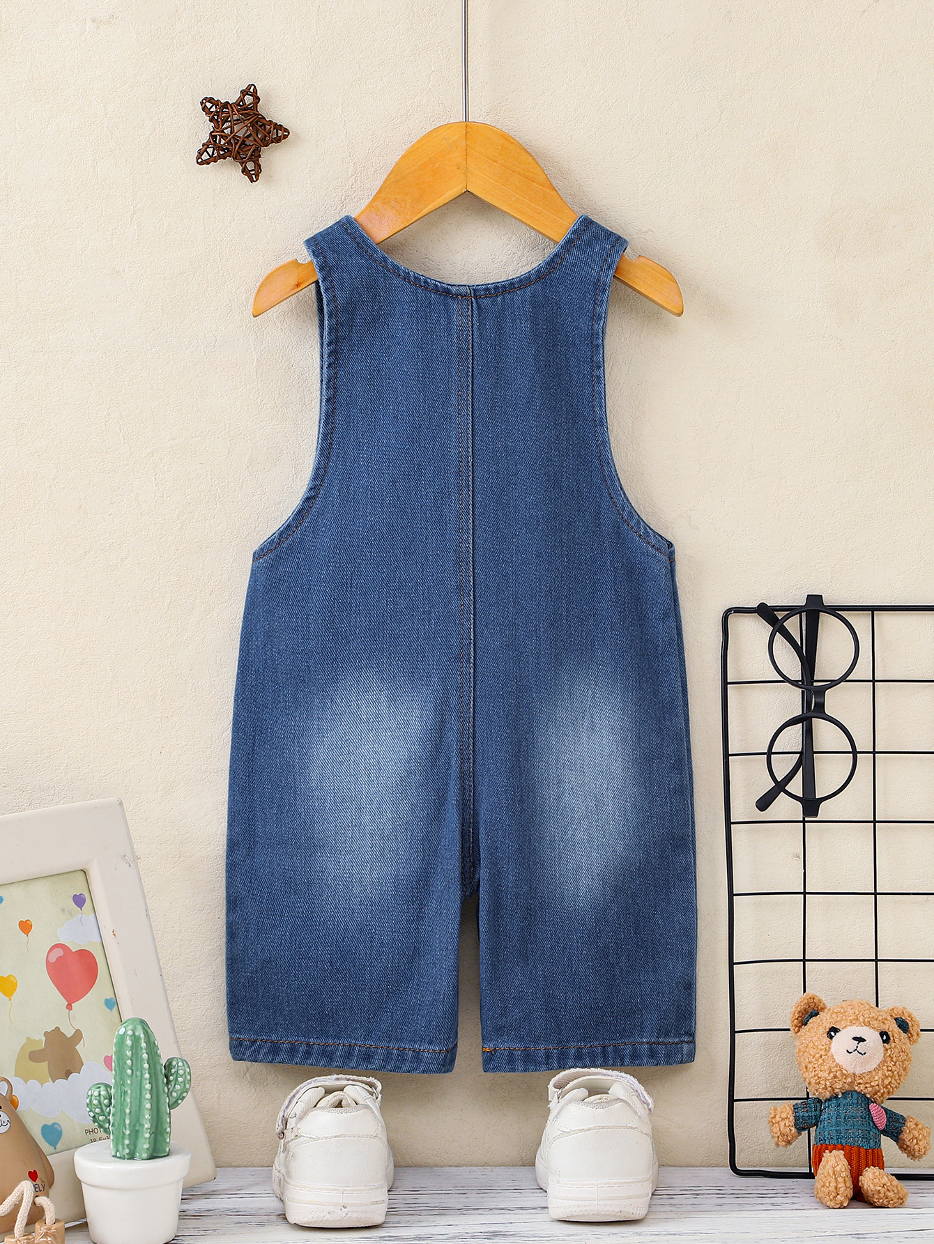 1pc Summer Baby Denim Short Ov - Kids Outdoor Overalls incelemesi ve fiyatı