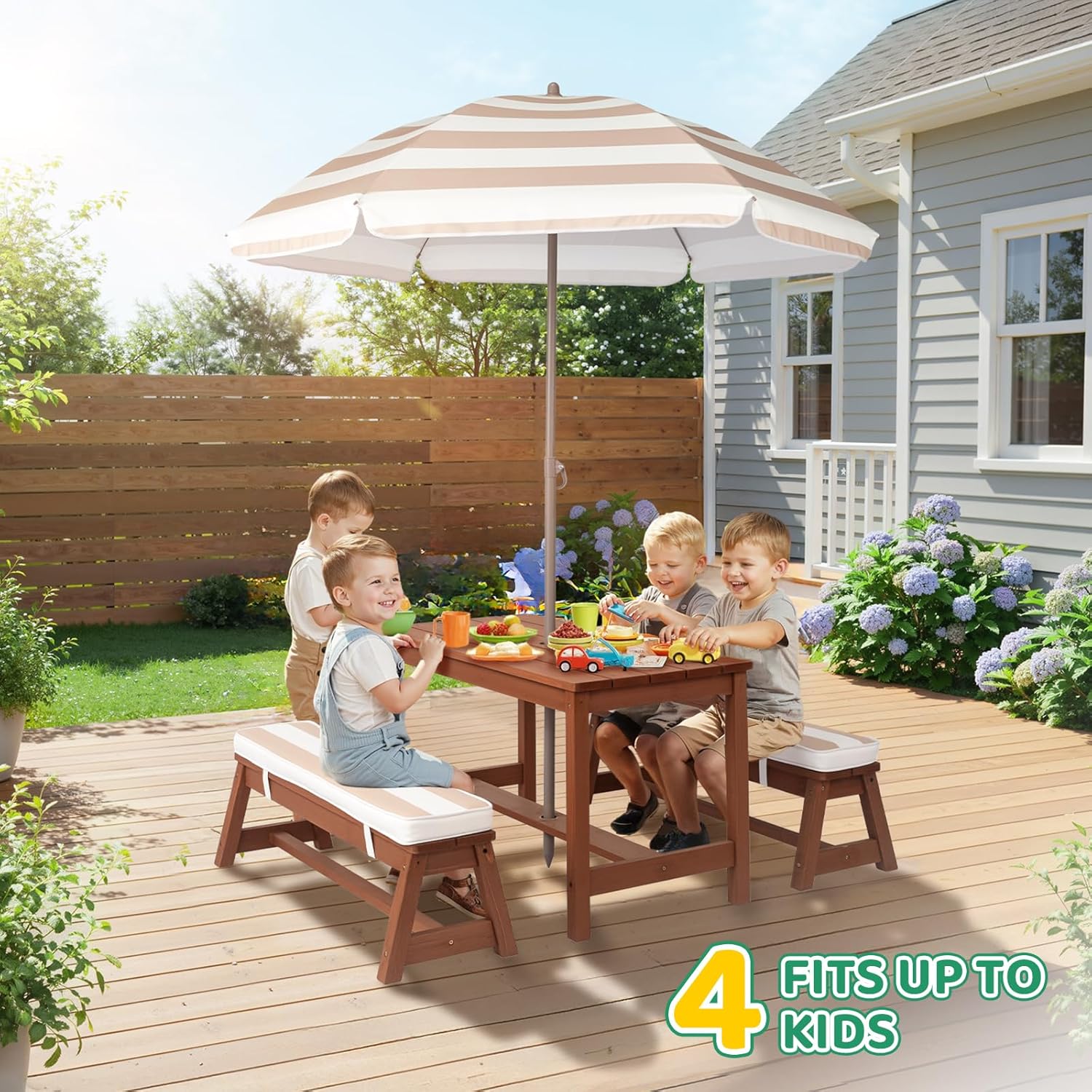 Kids Picnic Table Outdoor Wood - Kids Outdoor Wooden Table incelemesi ve fiyatı