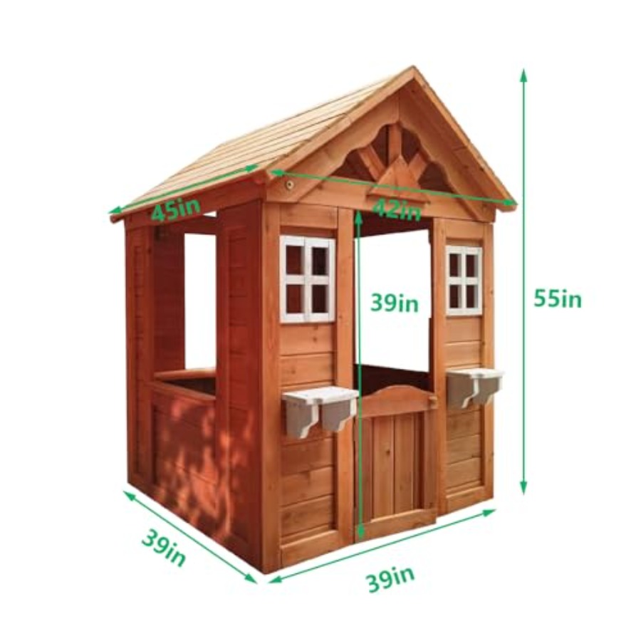 Outdoor kids playhouse for bac - Kids Outdoor Wooden Playhouse incelemesi ve fiyatı
