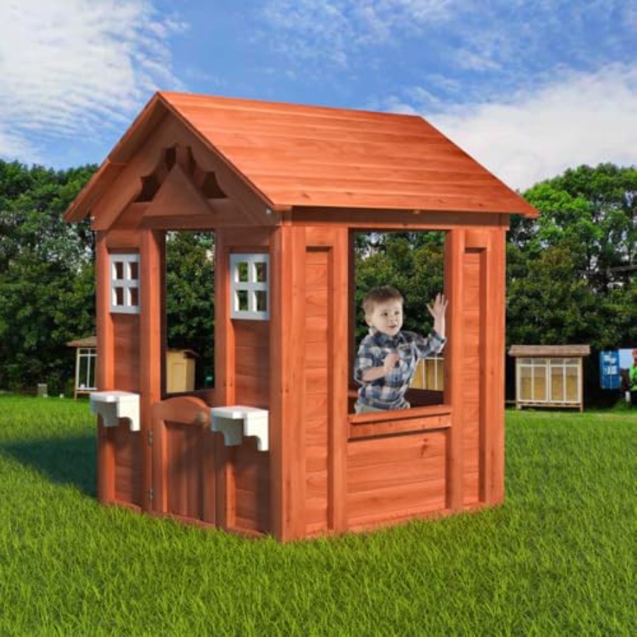 Outdoor kids playhouse for bac - Kids Outdoor Wooden Playhouse incelemesi ve fiyatı