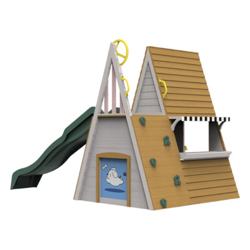Kids Outdoor Playground Equipm - Kids Outdoor Wooden Playhouse incelemesi ve fiyatı