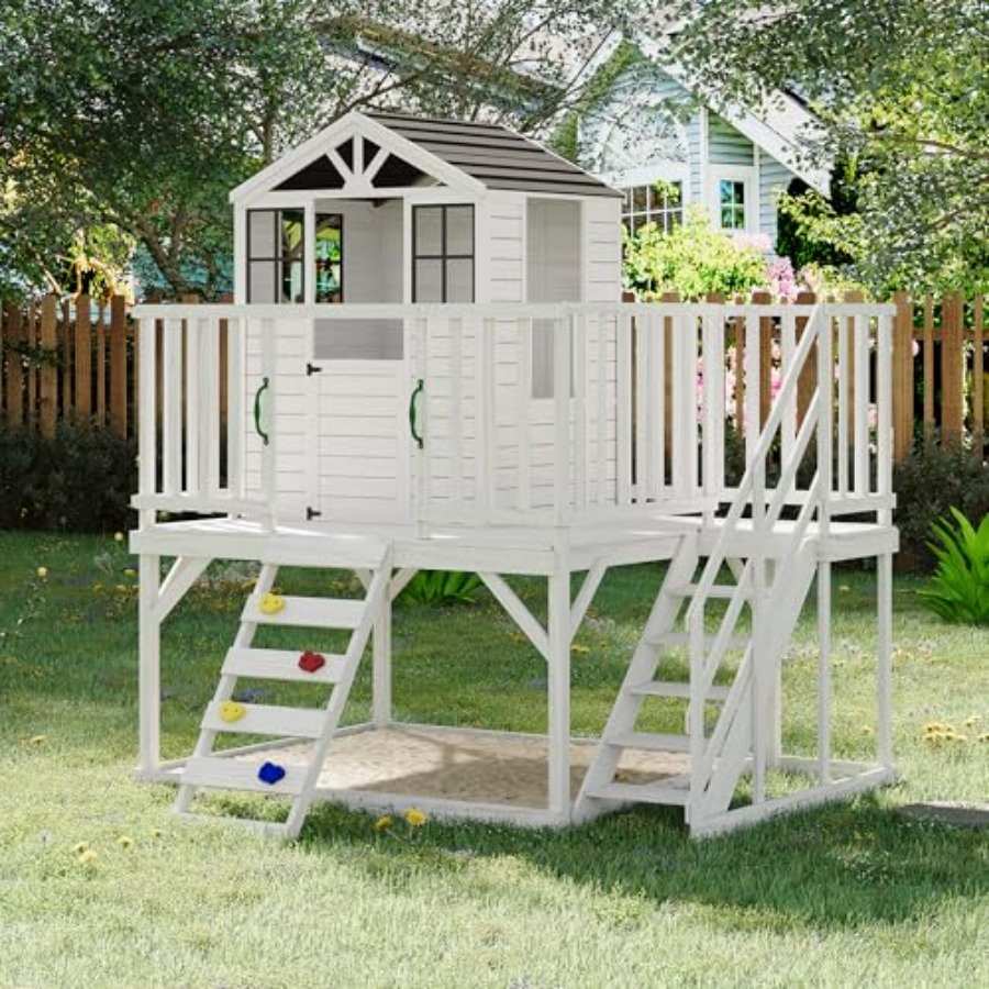 Outdoor wooden playhouse for k - Kids Outdoor Wooden Playhouse incelemesi ve fiyatı