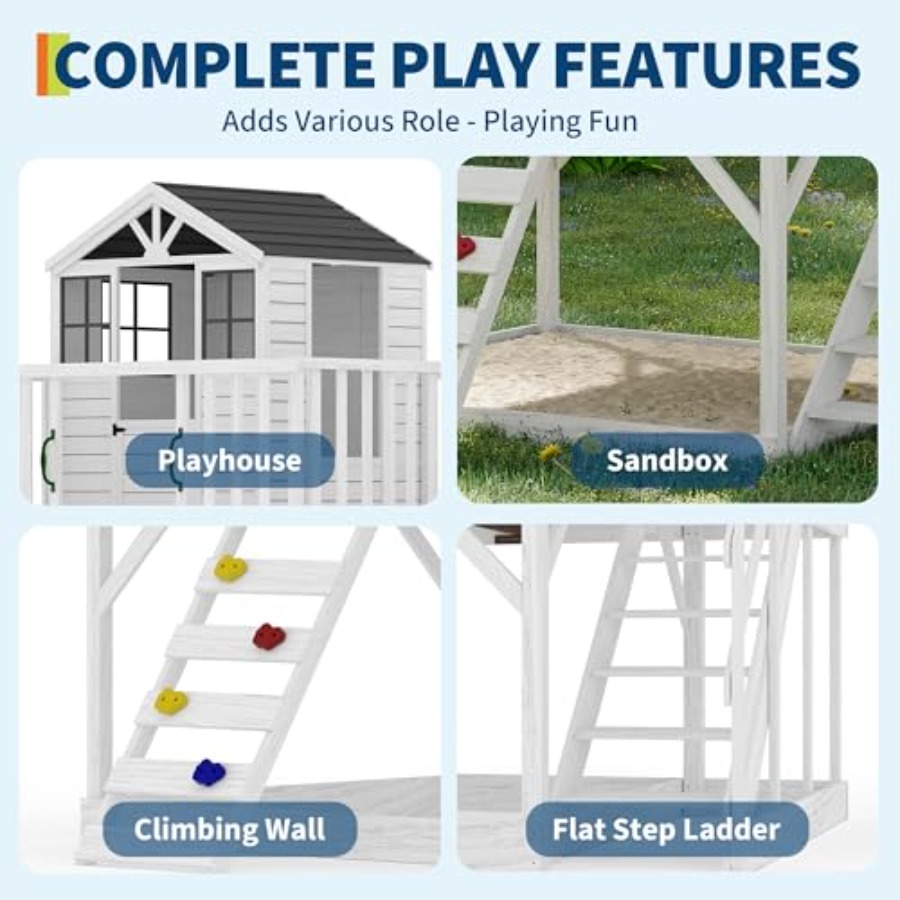 Outdoor wooden playhouse for k - Kids Outdoor Wooden Playhouse incelemesi ve fiyatı