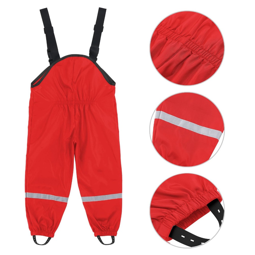 Kids PU Waterproof Rain Pants  - Kids Outdoor Overalls incelemesi ve fiyatı