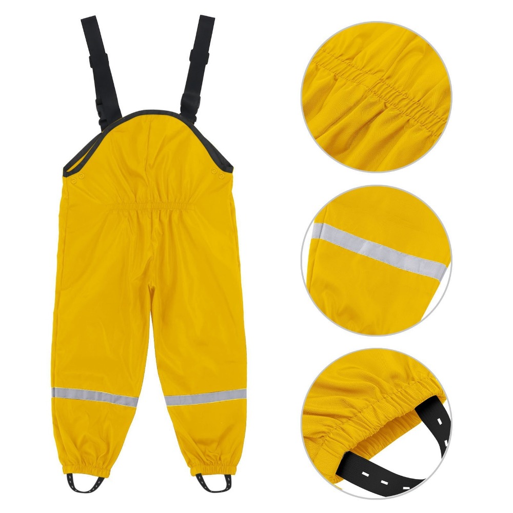 Kids PU Waterproof Rain Pants  - Kids Outdoor Overalls incelemesi ve fiyatı