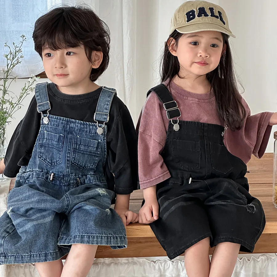 2026 Summer Unisex Kids Denim  - Kids Outdoor Overalls incelemesi ve fiyatı