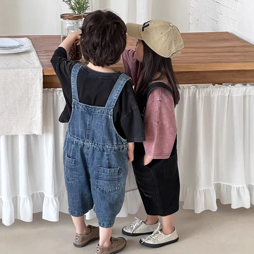 2026 Summer Unisex Kids Denim  - Kids Outdoor Overalls incelemesi ve fiyatı