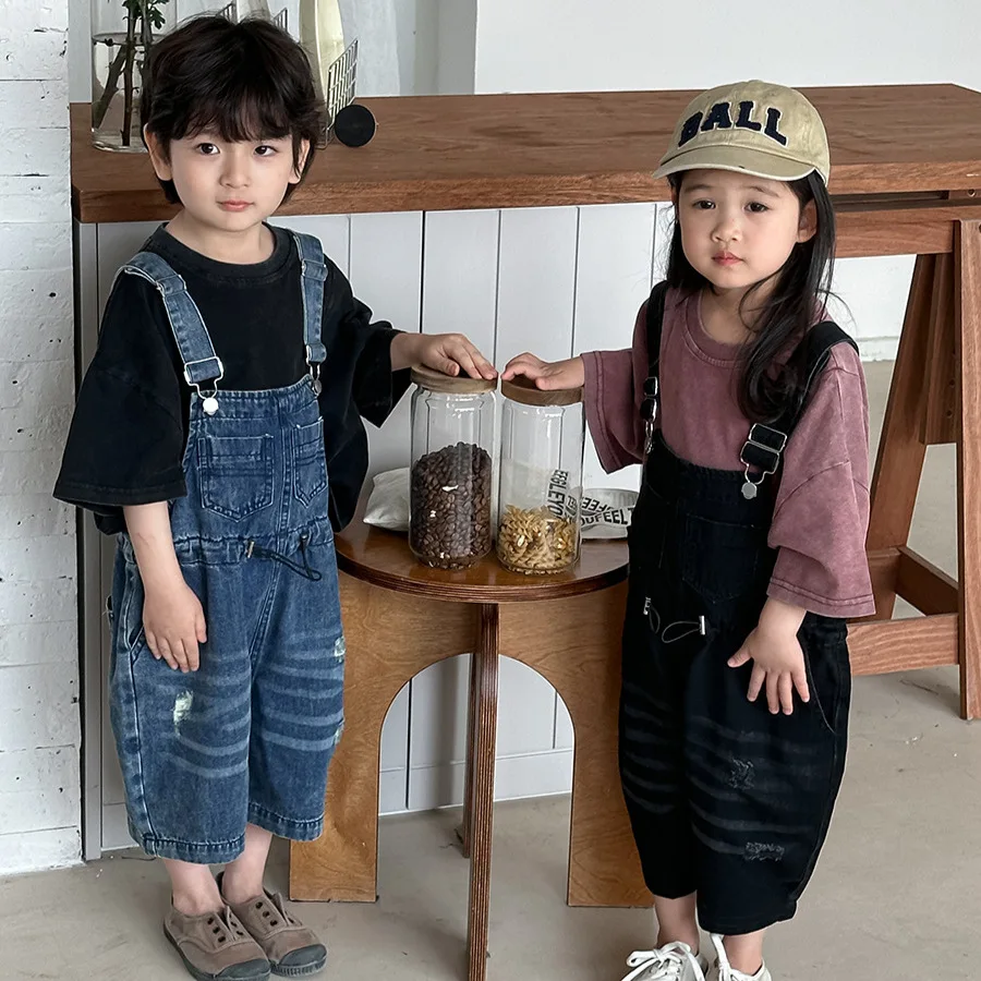 2026 Summer Unisex Kids Denim  - Kids Outdoor Overalls incelemesi ve fiyatı