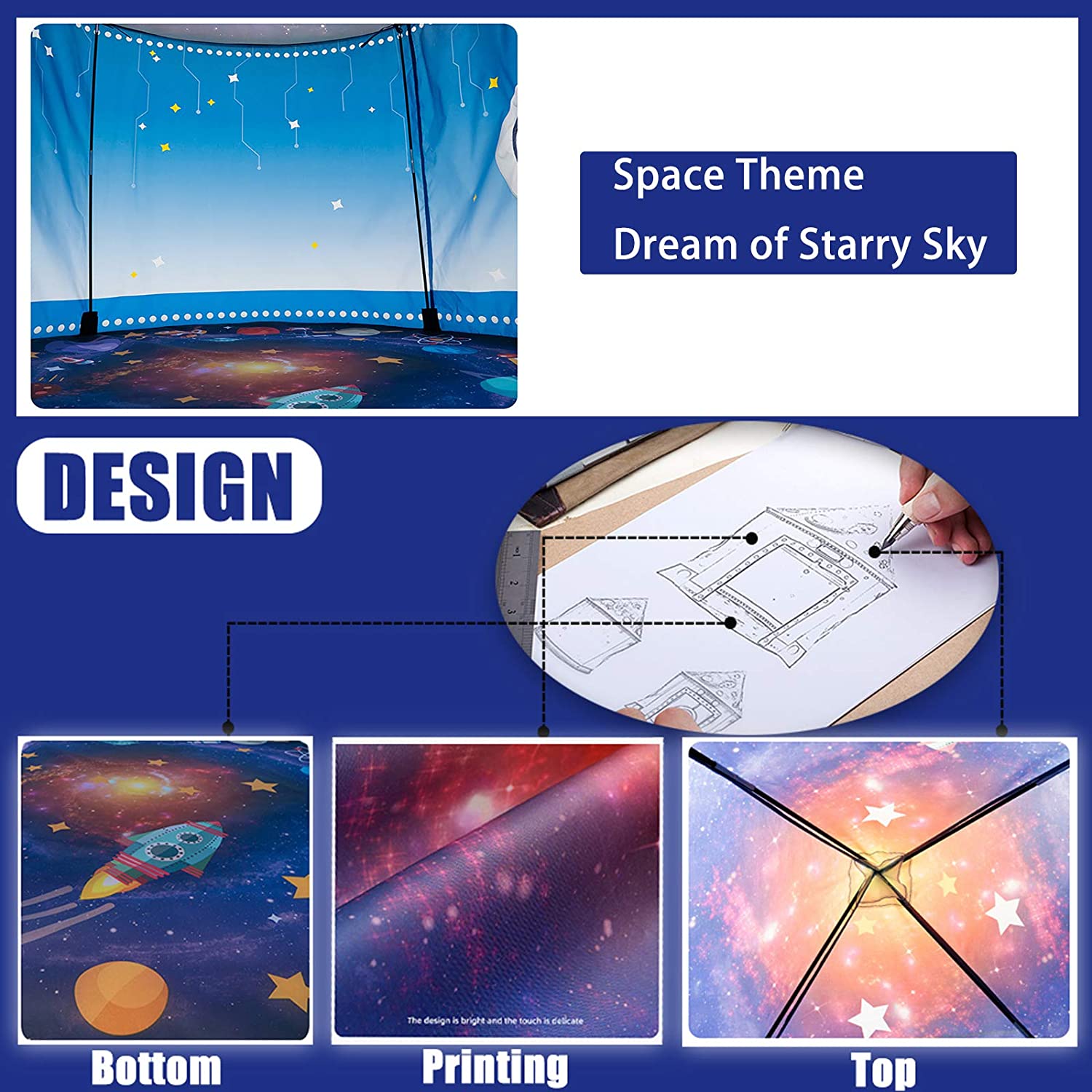 Rocket Ship Kids Tent Pop Up P - Kids Outdoor Daybed incelemesi ve fiyatı