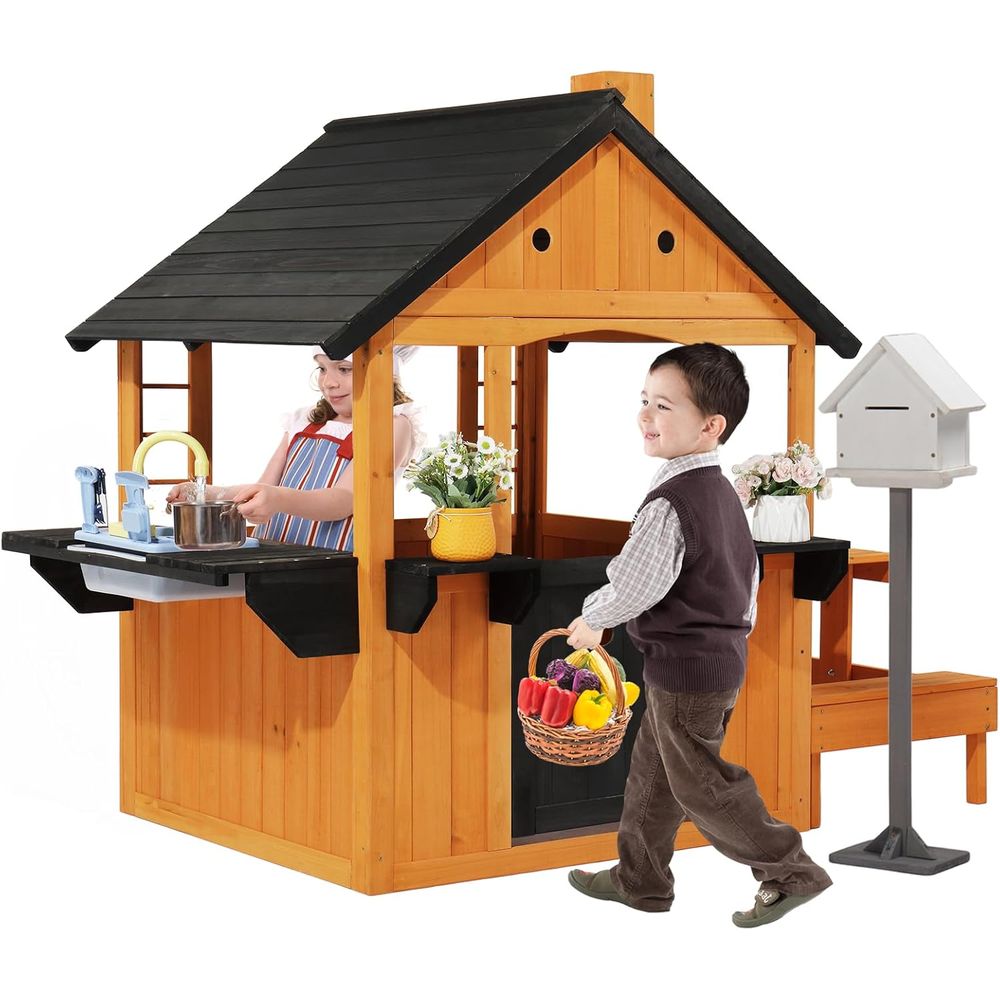 MOR Kids Outdoor Playhouse wit - Kids Outdoor Wooden Table incelemesi ve fiyatı