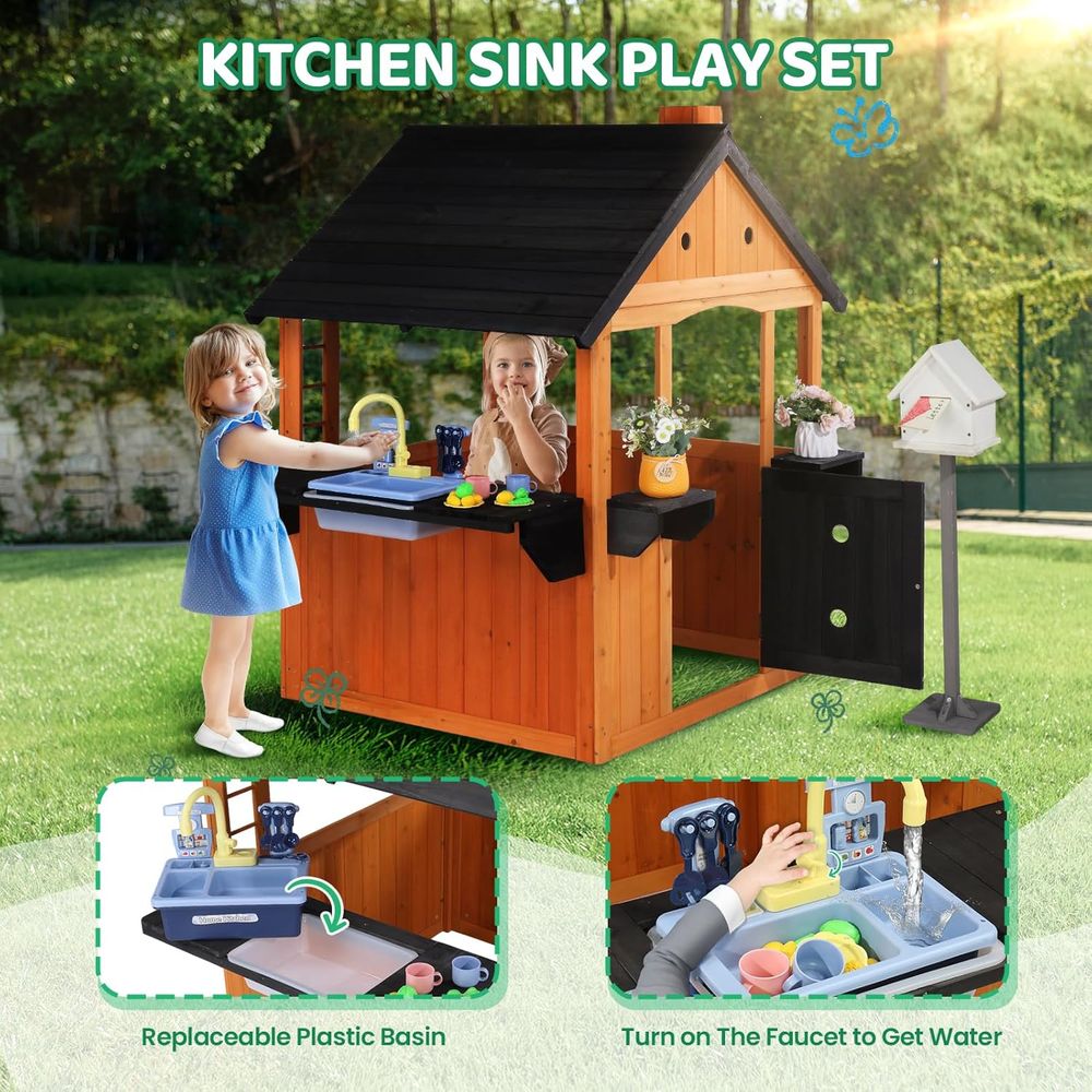 MOR Kids Outdoor Playhouse wit - Kids Outdoor Wooden Table incelemesi ve fiyatı