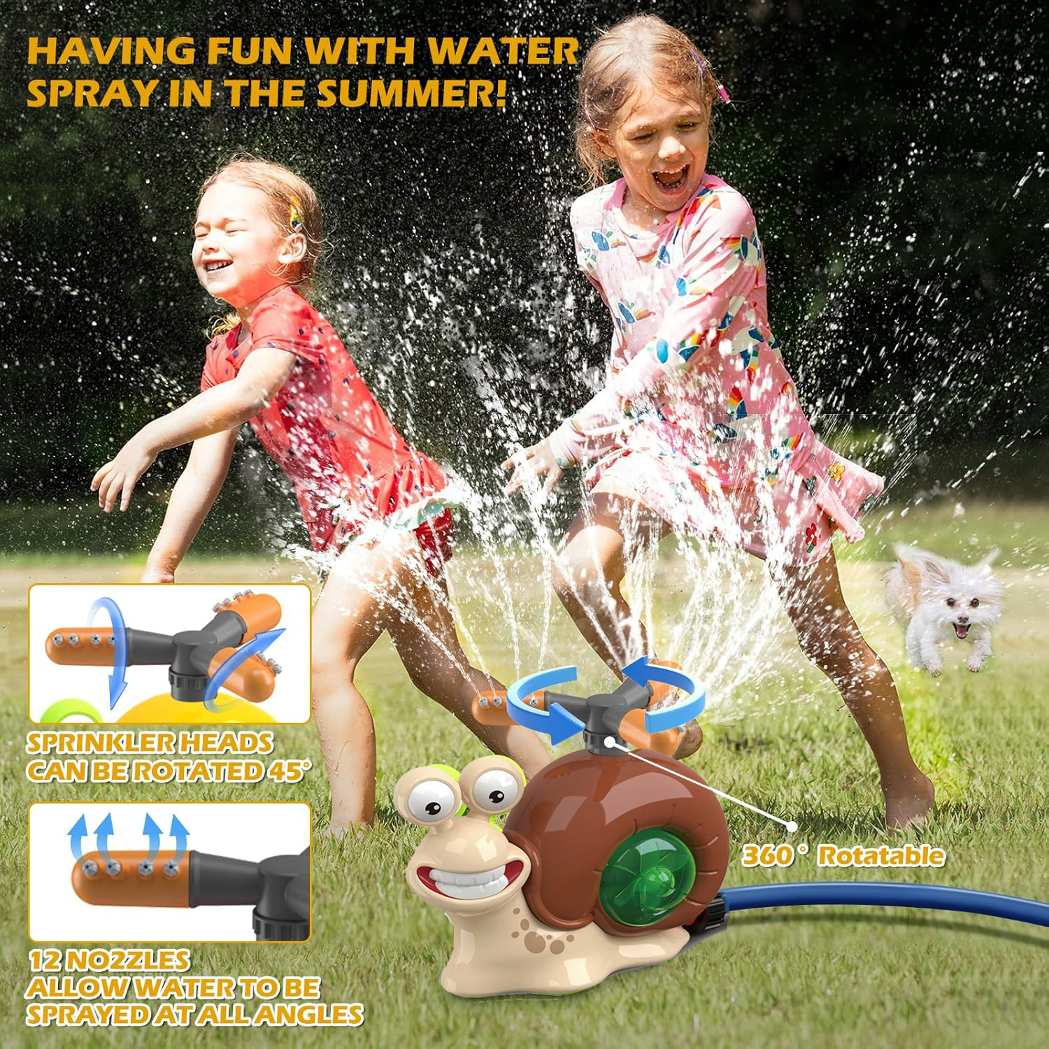 Water Spray Outdoor Toy Snail  - Kids Outdoor Yard Tools incelemesi ve fiyatı