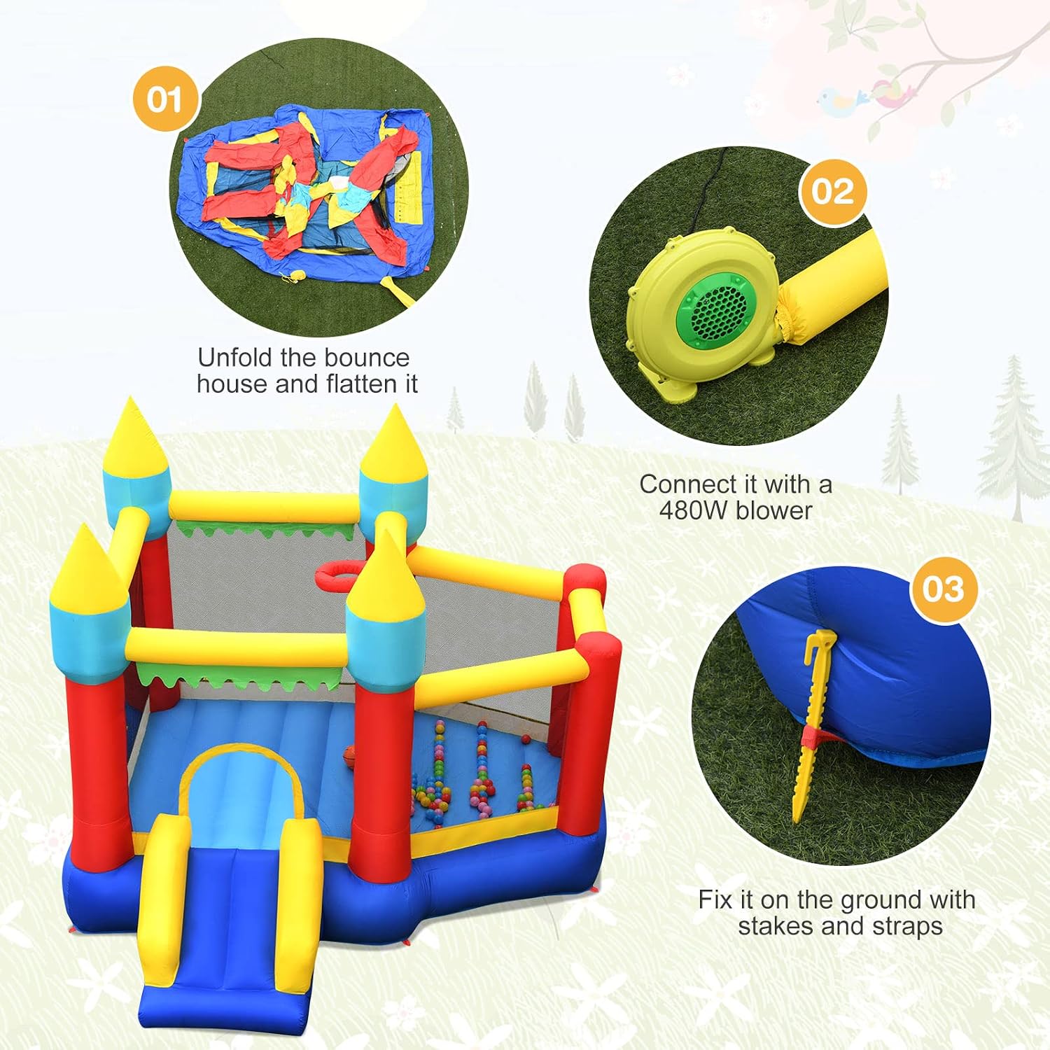 Inflatable Bounce Castle for K - Kids Outdoor Area incelemesi ve fiyatı