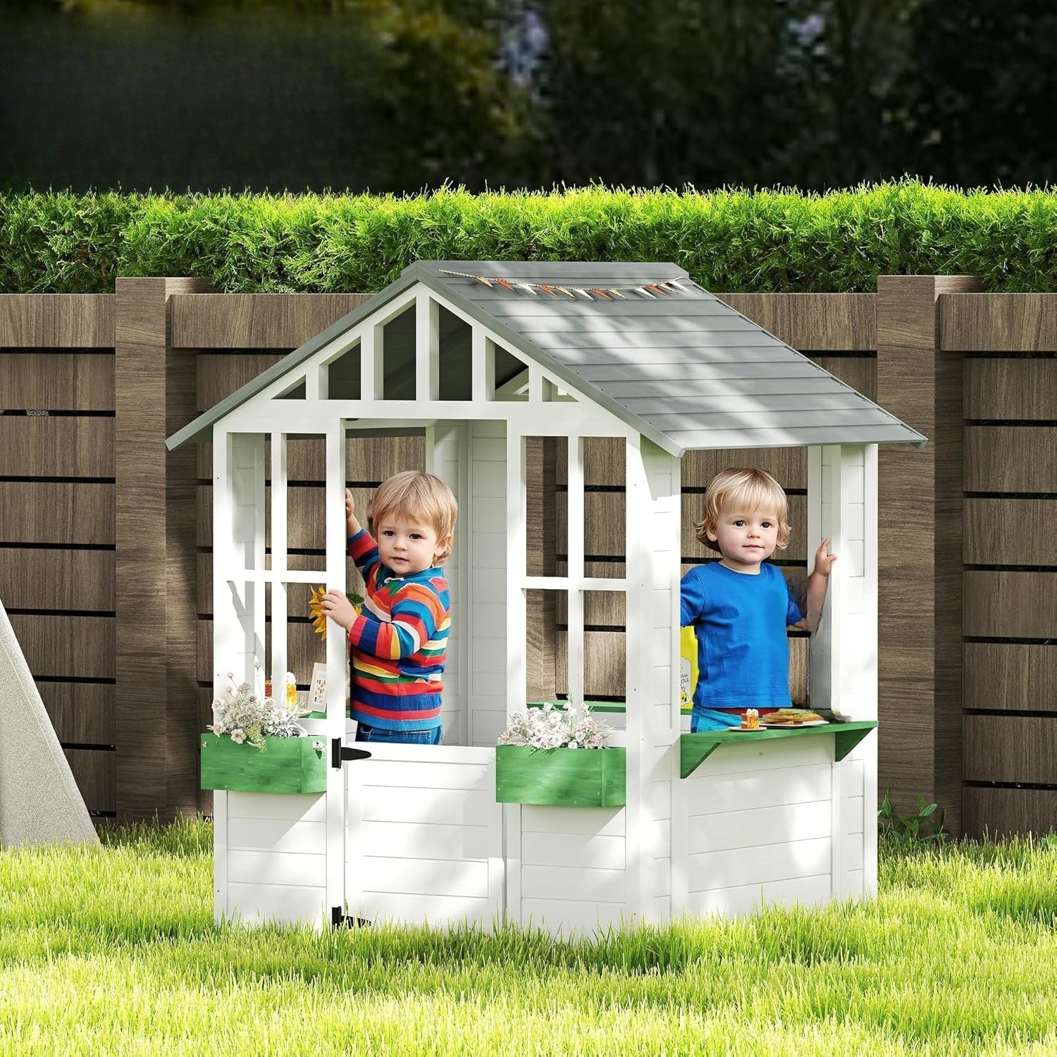 Wooden Outdoor Kids Playhouse  - Kids Outdoor Wooden Playhouse incelemesi ve fiyatı