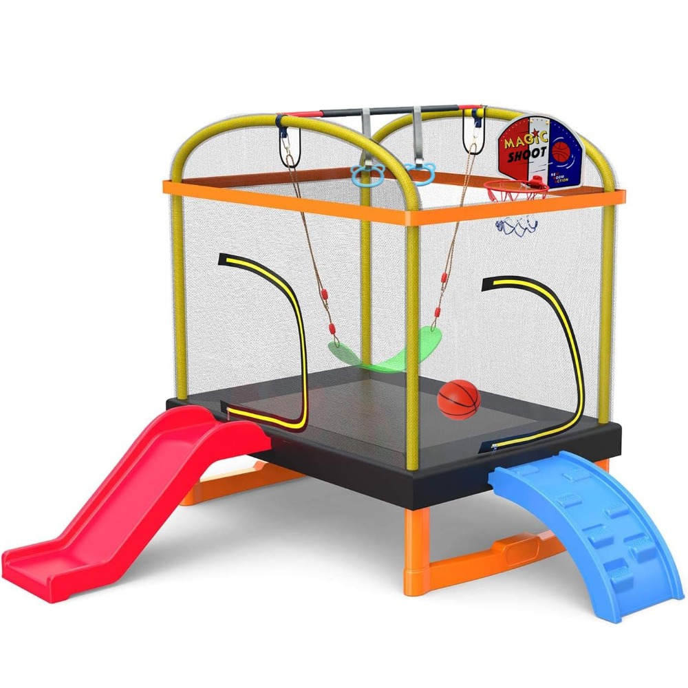 6.5Ft 7-in-1 Rectangle Trampol - Kids Outdoor Trampoline incelemesi ve fiyatı