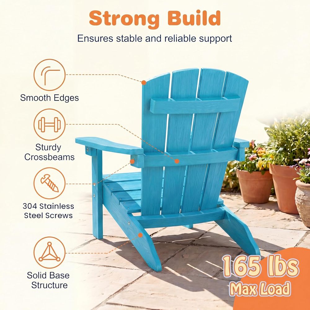 Set of 4 Kids Plastic Lawn Cha - Kids Outdoor Lawn Chair incelemesi ve fiyatı